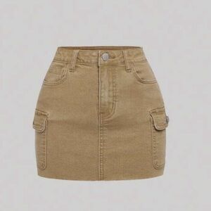 SHEIN khaki skirt Size:XS